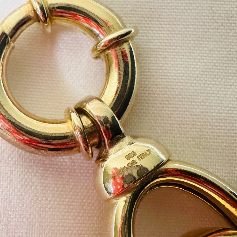 Italian925 Sterling Silver Gold Plated Chunky Chain light weight Bracelet 7.5–8” - Picture 6 of 6